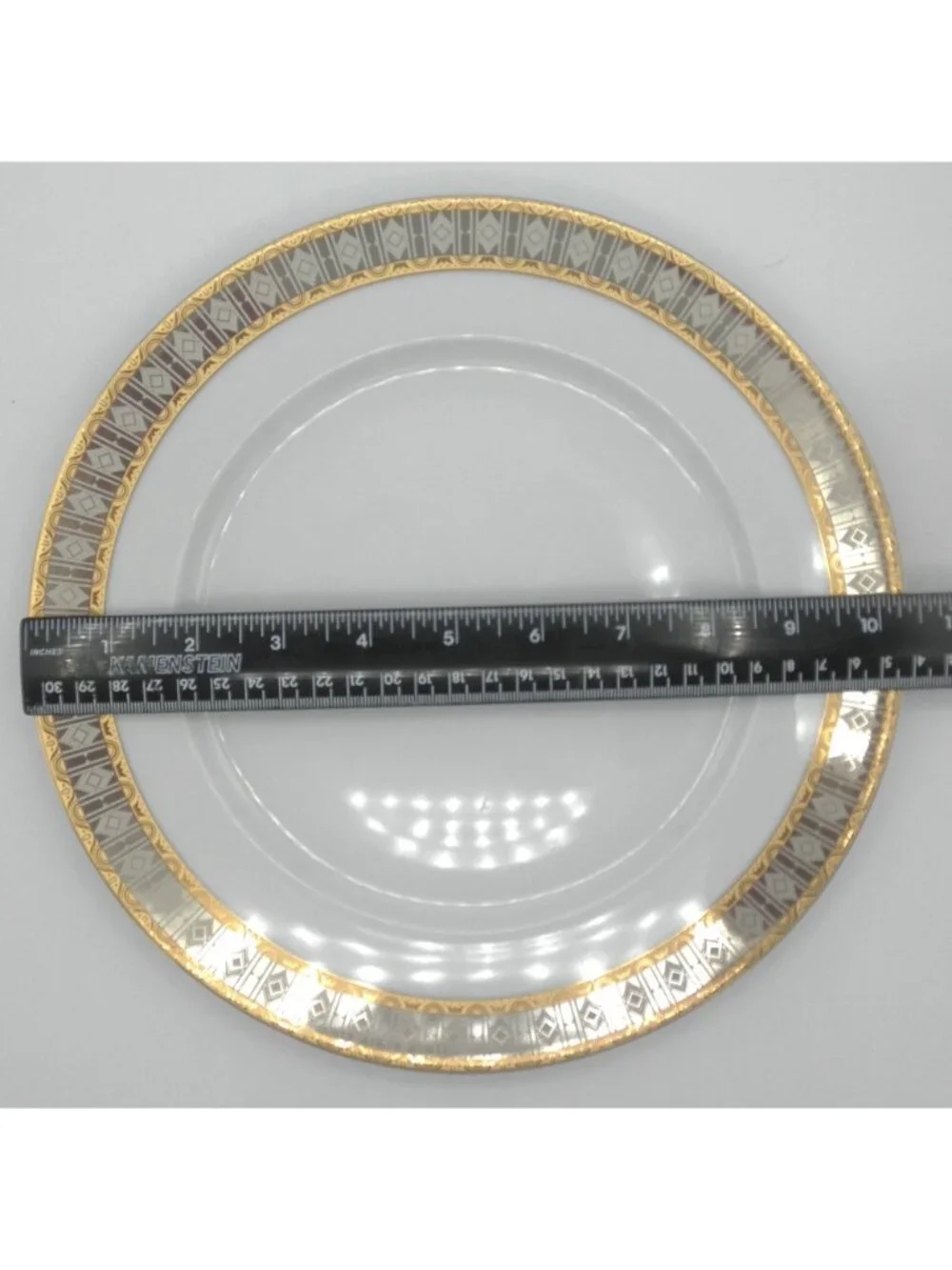 Platinum with Gold by Thun Baum Brothers Dinner Plates Set of 4 THUPLWG